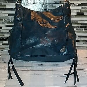 Roxy green faux leather bag